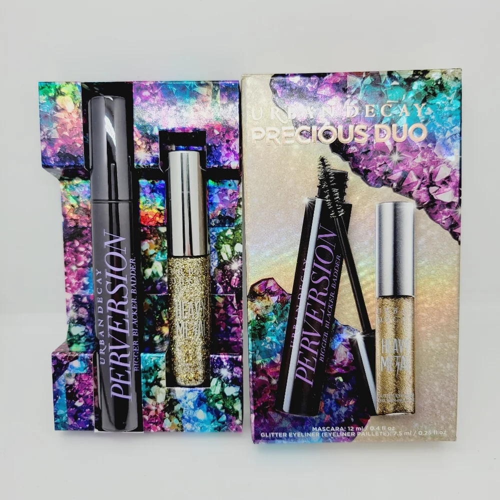 Urban Decay Precious Duo Set Black Mascara & Glitter Eyeliner Brand New in Box